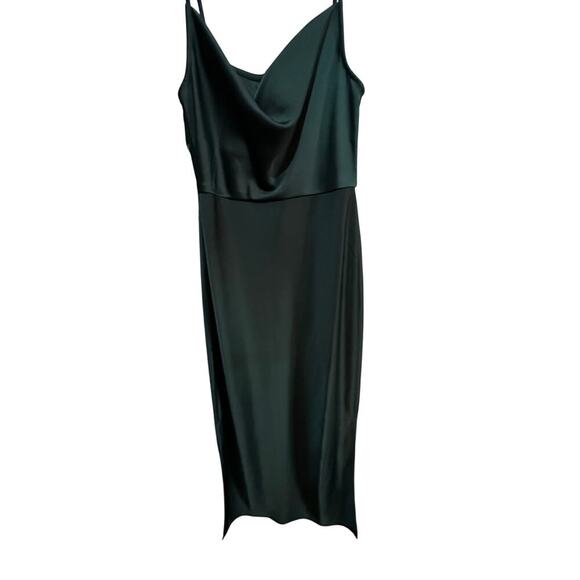Sachin & Babi Green Serena Cowl Neck Satin Slip Midi Dress Size 2 - Picture 3 of 14